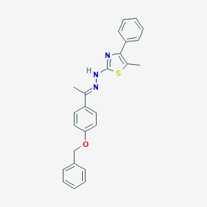 molecular formula C25H23N3OS B423975 1-[4-(Benzyloxy)phenyl]ethanone (5-methyl-4-phenyl-1,3-thiazol-2-yl)hydrazone 