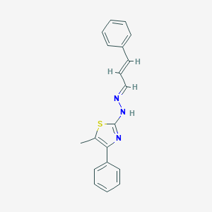 molecular formula C19H17N3S B423978 3-Phenylacrylaldehyde (5-methyl-4-phenyl-1,3-thiazol-2-yl)hydrazone 