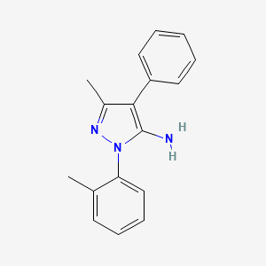 molecular formula C17H17N3 B4239784 3-methyl-1-(2-methylphenyl)-4-phenyl-1H-pyrazol-5-amine 