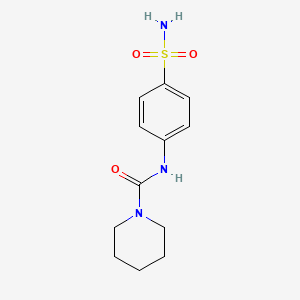 molecular formula C12H17N3O3S B4239797 N-[4-(aminosulfonyl)phenyl]-1-piperidinecarboxamide 