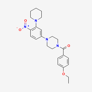 molecular formula C24H30N4O4 B4239813 1-(4-ethoxybenzoyl)-4-[4-nitro-3-(1-piperidinyl)phenyl]piperazine 