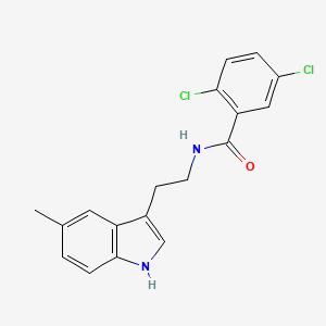 molecular formula C18H16Cl2N2O B4239819 2,5-dichloro-N-[2-(5-methyl-1H-indol-3-yl)ethyl]benzamide 