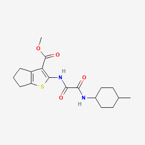 molecular formula C18H24N2O4S B4239831 methyl 2-{[[(4-methylcyclohexyl)amino](oxo)acetyl]amino}-5,6-dihydro-4H-cyclopenta[b]thiophene-3-carboxylate 