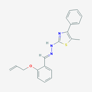 molecular formula C20H19N3OS B423984 2-(Allyloxy)benzaldehyde (5-methyl-4-phenyl-1,3-thiazol-2-yl)hydrazone 