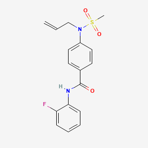 molecular formula C17H17FN2O3S B4239851 4-[allyl(methylsulfonyl)amino]-N-(2-fluorophenyl)benzamide CAS No. 838875-38-0