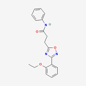 molecular formula C19H19N3O3 B4239854 3-[3-(2-ethoxyphenyl)-1,2,4-oxadiazol-5-yl]-N-phenylpropanamide 