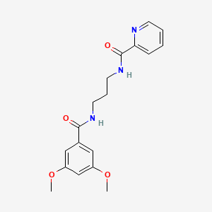 molecular formula C18H21N3O4 B4239871 N-{3-[(3,5-dimethoxybenzoyl)amino]propyl}-2-pyridinecarboxamide 
