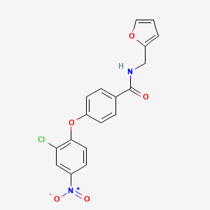 molecular formula C18H13ClN2O5 B4239879 4-(2-chloro-4-nitrophenoxy)-N-(2-furylmethyl)benzamide 