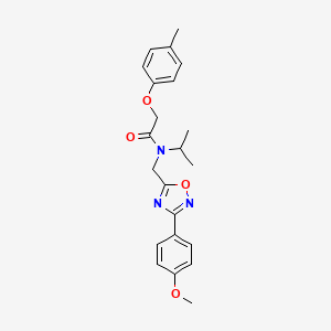 molecular formula C22H25N3O4 B4239891 N-isopropyl-N-{[3-(4-methoxyphenyl)-1,2,4-oxadiazol-5-yl]methyl}-2-(4-methylphenoxy)acetamide 