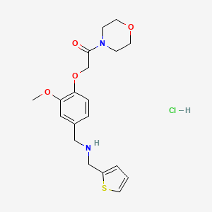 molecular formula C19H25ClN2O4S B4239893 {3-methoxy-4-[2-(4-morpholinyl)-2-oxoethoxy]benzyl}(2-thienylmethyl)amine hydrochloride 