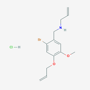 molecular formula C14H19BrClNO2 B4239936 N-[4-(allyloxy)-2-bromo-5-methoxybenzyl]-2-propen-1-amine hydrochloride 