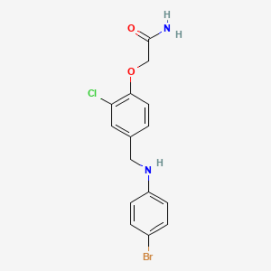 molecular formula C15H14BrClN2O2 B4239941 2-(4-{[(4-bromophenyl)amino]methyl}-2-chlorophenoxy)acetamide 