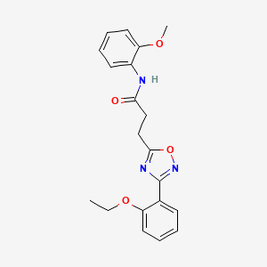 molecular formula C20H21N3O4 B4239947 3-[3-(2-ethoxyphenyl)-1,2,4-oxadiazol-5-yl]-N-(2-methoxyphenyl)propanamide 