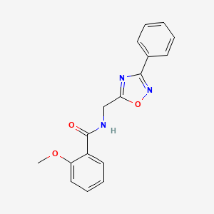 molecular formula C17H15N3O3 B4239965 2-methoxy-N-[(3-phenyl-1,2,4-oxadiazol-5-yl)methyl]benzamide 