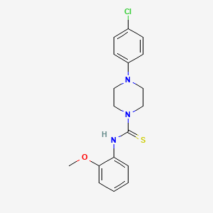 molecular formula C18H20ClN3OS B4239993 4-(4-chlorophenyl)-N-(2-methoxyphenyl)-1-piperazinecarbothioamide 