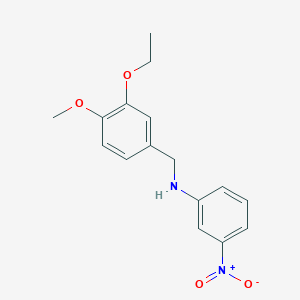 molecular formula C16H18N2O4 B4240016 (3-ethoxy-4-methoxybenzyl)(3-nitrophenyl)amine 