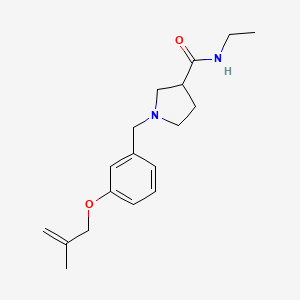 molecular formula C18H26N2O2 B4240064 N-ethyl-1-{3-[(2-methylprop-2-en-1-yl)oxy]benzyl}pyrrolidine-3-carboxamide 