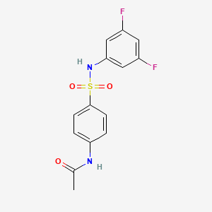 molecular formula C14H12F2N2O3S B4240075 N-(4-{[(3,5-difluorophenyl)amino]sulfonyl}phenyl)acetamide 
