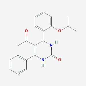 molecular formula C21H22N2O3 B4240080 5-acetyl-4-(2-isopropoxyphenyl)-6-phenyl-3,4-dihydro-2(1H)-pyrimidinone 