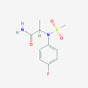 molecular formula C10H13FN2O3S B4240103 N~2~-(4-fluorophenyl)-N~2~-(methylsulfonyl)alaninamide 