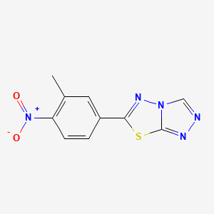 molecular formula C10H7N5O2S B4240125 6-(3-methyl-4-nitrophenyl)[1,2,4]triazolo[3,4-b][1,3,4]thiadiazole 
