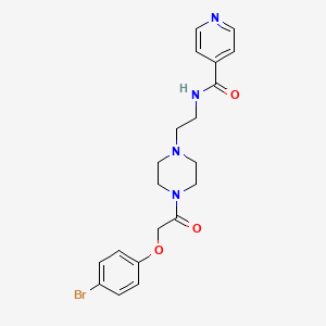 molecular formula C20H23BrN4O3 B4240126 N-(2-{4-[2-(4-bromophenoxy)acetyl]-1-piperazinyl}ethyl)isonicotinamide 