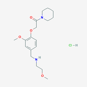molecular formula C18H29ClN2O4 B4240139 (2-methoxyethyl){3-methoxy-4-[2-oxo-2-(1-piperidinyl)ethoxy]benzyl}amine hydrochloride 
