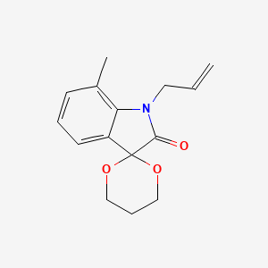 molecular formula C15H17NO3 B4240147 1'-allyl-7'-methylspiro[1,3-dioxane-2,3'-indol]-2'(1'H)-one 