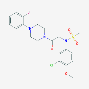N-(3-chloro-4-methoxyphenyl)-N-{2-[4-(2-fluorophenyl)-1-piperazinyl]-2-oxoethyl}methanesulfonamide