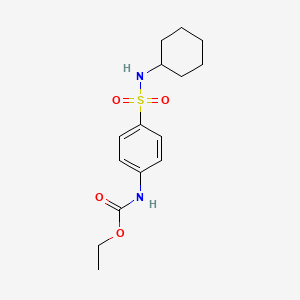 molecular formula C15H22N2O4S B4240153 ethyl {4-[(cyclohexylamino)sulfonyl]phenyl}carbamate 