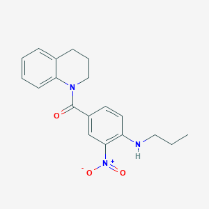 molecular formula C19H21N3O3 B4240160 4-(3,4-dihydro-1(2H)-quinolinylcarbonyl)-2-nitro-N-propylaniline 