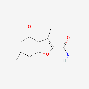 molecular formula C13H17NO3 B4240191 N,3,6,6-tetramethyl-4-oxo-4,5,6,7-tetrahydro-1-benzofuran-2-carboxamide 