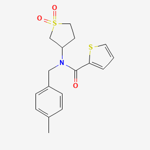 molecular formula C17H19NO3S2 B4240205 N-(1,1-dioxidotetrahydro-3-thienyl)-N-(4-methylbenzyl)-2-thiophenecarboxamide 