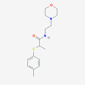molecular formula C16H24N2O2S B4240209 2-[(4-methylphenyl)thio]-N-[2-(4-morpholinyl)ethyl]propanamide 