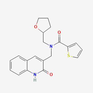 molecular formula C20H20N2O3S B4240236 N-[(2-hydroxy-3-quinolinyl)methyl]-N-(tetrahydro-2-furanylmethyl)-2-thiophenecarboxamide 