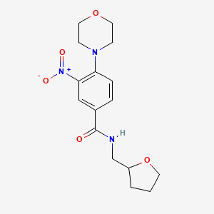 molecular formula C16H21N3O5 B4240244 4-(4-morpholinyl)-3-nitro-N-(tetrahydro-2-furanylmethyl)benzamide 