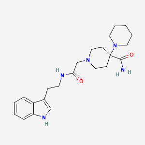 molecular formula C23H33N5O2 B4240271 1'-(2-{[2-(1H-indol-3-yl)ethyl]amino}-2-oxoethyl)-1,4'-bipiperidine-4'-carboxamide 