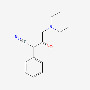 molecular formula C14H18N2O B4240294 4-(diethylamino)-3-oxo-2-phenylbutanenitrile 