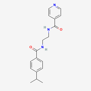 molecular formula C18H21N3O2 B4240307 N-{2-[(4-isopropylbenzoyl)amino]ethyl}isonicotinamide 