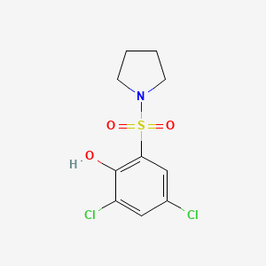 molecular formula C10H11Cl2NO3S B4240321 2,4-dichloro-6-(1-pyrrolidinylsulfonyl)phenol 