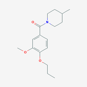 molecular formula C17H25NO3 B4240322 1-(3-methoxy-4-propoxybenzoyl)-4-methylpiperidine 