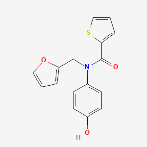 molecular formula C16H13NO3S B4240341 N-(2-furylmethyl)-N-(4-hydroxyphenyl)-2-thiophenecarboxamide 