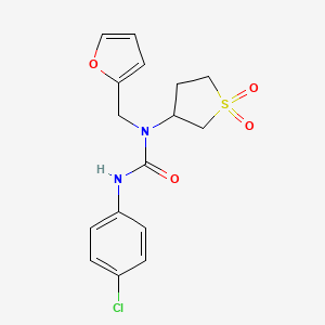 molecular formula C16H17ClN2O4S B4240375 N'-(4-chlorophenyl)-N-(1,1-dioxidotetrahydro-3-thienyl)-N-(2-furylmethyl)urea 