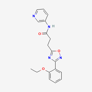 molecular formula C18H18N4O3 B4240381 3-[3-(2-ethoxyphenyl)-1,2,4-oxadiazol-5-yl]-N-3-pyridinylpropanamide 