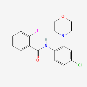 molecular formula C17H16ClIN2O2 B4240390 N-[4-chloro-2-(4-morpholinyl)phenyl]-2-iodobenzamide 