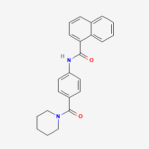 molecular formula C23H22N2O2 B4240397 N-[4-(1-piperidinylcarbonyl)phenyl]-1-naphthamide 