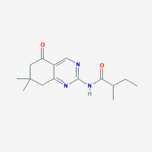 molecular formula C15H21N3O2 B4240412 N-(7,7-dimethyl-5-oxo-5,6,7,8-tetrahydro-2-quinazolinyl)-2-methylbutanamide 