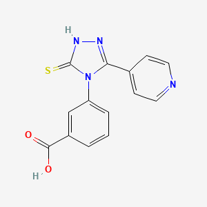 3-[3-mercapto-5-(4-pyridinyl)-4H-1,2,4-triazol-4-yl]benzoic acid