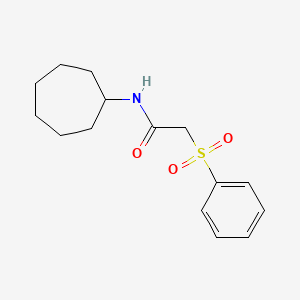 molecular formula C15H21NO3S B4240423 N-cycloheptyl-2-(phenylsulfonyl)acetamide 