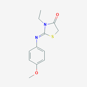 molecular formula C12H14N2O2S B424043 3-Ethyl-2-[(4-methoxyphenyl)imino]-1,3-thiazolidin-4-one 